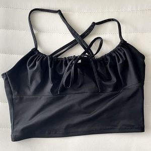 Black Forever 21 Spaghetti Strap Cropped Tank Top - size S